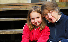 Grandmother with granddaughter