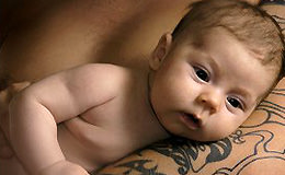 Father holding child Father holding child