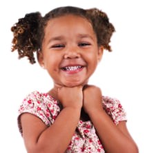 Young girl smiling